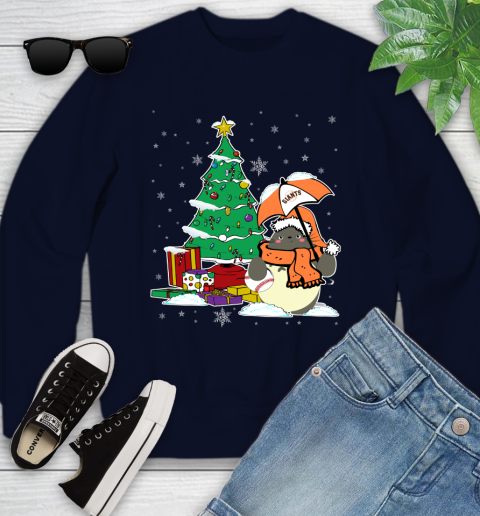 San Francisco Giants MLB Baseball Cute Tonari No Totoro Christmas Sports Youth Sweatshirt 2