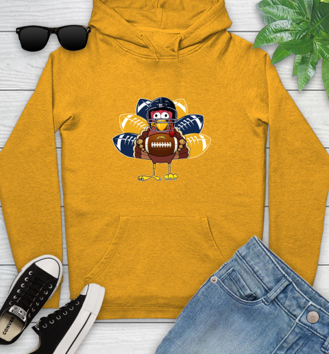 San Diego Chargers Turkey Thanksgiving Day Youth Hoodie 3