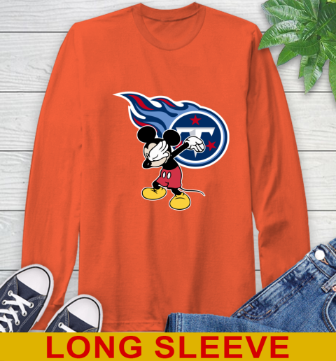 Tennessee Titans NFL Football Dabbing Mickey Disney Sports Long Sleeve T-Shirt 5