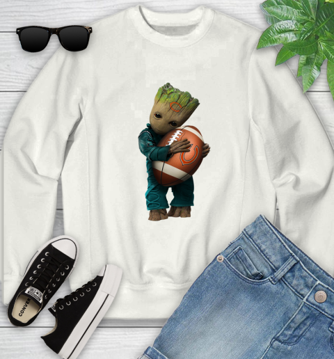 NFL Groot Guardians Of The Galaxy Football Sports Chicago Bears Youth Sweatshirt