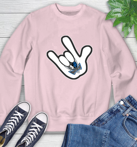 Dallas Mavericks NBA Basketball Mickey Rock Hand Disney Sweatshirt 9