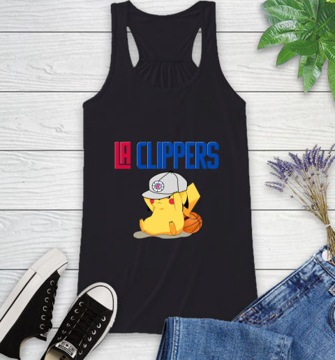 NBA Pikachu Basketball Sports Los Angeles Clippers Racerback Tank 2