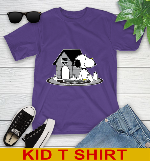 NHL Hockey Los Angeles Kings Snoopy The Peanuts Movie Shirt Youth T-Shirt 4