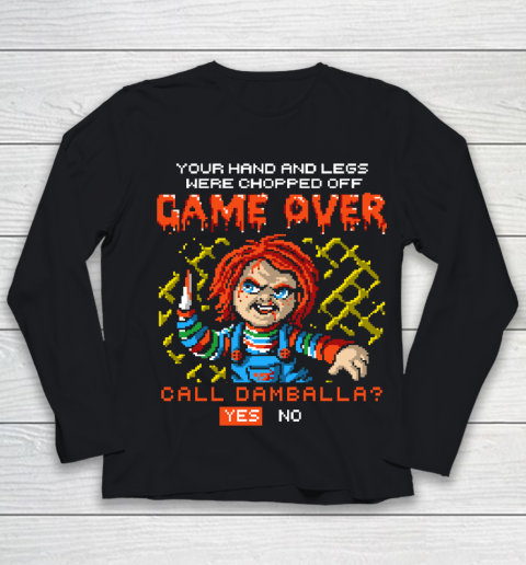 Chucky Tshirt GAME OVER  Call Damballa Youth Long Sleeve