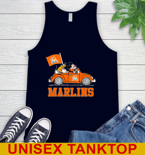 MLB Baseball Miami Marlins Pluto Mickey Driving Disney Shirt Tank Top 3