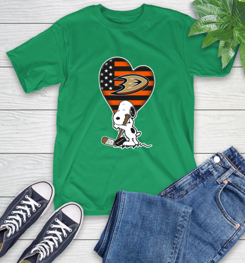 Anaheim Ducks NHL Hockey The Peanuts Movie Adorable Snoopy T-Shirt 7