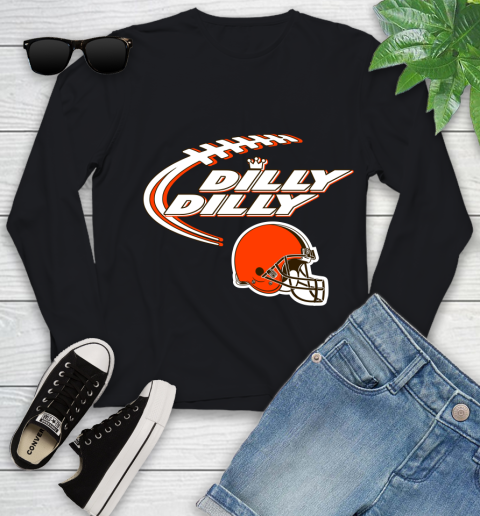 NFL Cleveland Browns Dilly Dilly Football Sports Youth Long Sleeve 2