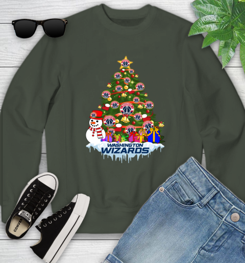 Washington Wizards Merry Christmas NBA Basketball Sports Youth Sweatshirt 10
