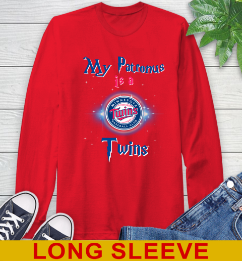 MLB Baseball Harry Potter My Patronus Is A Minnesota Twins Long Sleeve T-Shirt 12