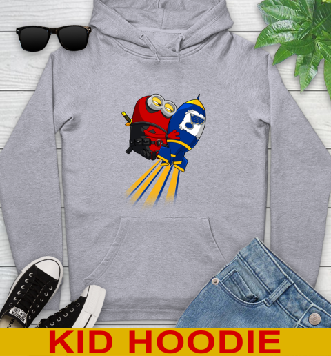 NHL Hockey St.Louis Blues Deadpool Minion Marvel Shirt Youth Hoodie 6
