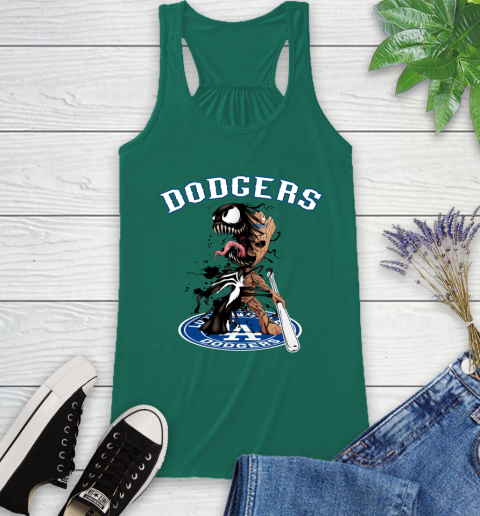 MLB Los Angeles Dodgers Baseball Venom Groot Guardians Of The Galaxy Racerback Tank 7
