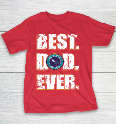 NBA Charlotte Hornets Basketball Best Dad Ever Family Shirt Youth T-Shirt 7