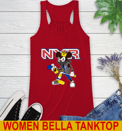 New York Rangers NHL Hockey Mickey Peace Sign Sports Racerback Tank 6