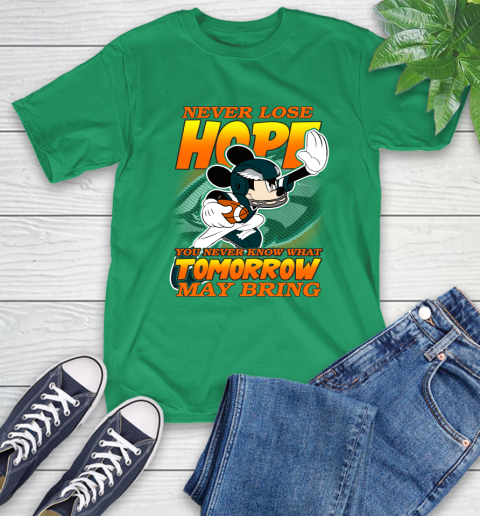 Philadelphia Eagles NFL Football Mickey Disney Never Lose Hope T-Shirt 7