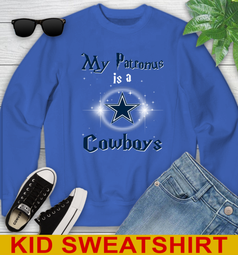 NFL Football Harry Potter My Patronus Is A Dallas Cowboys Youth Sweatshirt 6