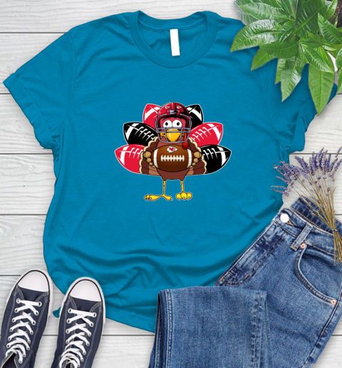 Kansas City Chiefs Turkey Thanksgiving Day Women's T-Shirt 7