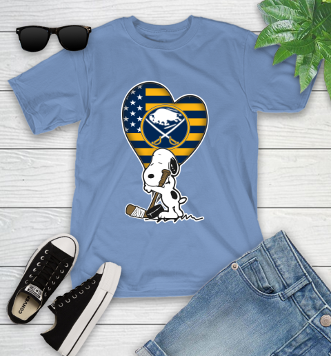 Buffalo Sabres NHL Hockey The Peanuts Movie Adorable Snoopy Youth T-Shirt 11