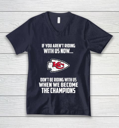 NFL Kansas City Chiefs Football We Become The Champions V-Neck T-Shirt 2