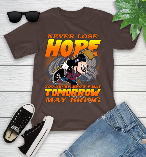 Colorado Avalanche NHL Hockey ootball Mickey Disney Never Lose Hope Youth T-Shirt 7