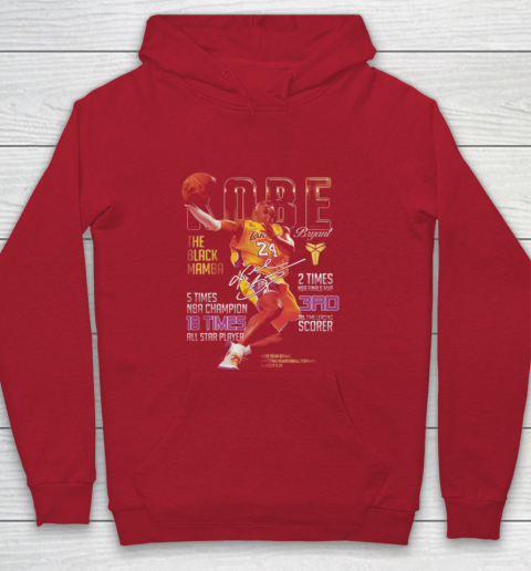 Kobe Bryant The Black Mamba 5 Times NBA Champions Signatures Youth Hoodie 7