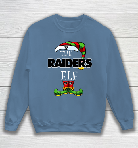 Oakland Raiders Christmas ELF Funny NFL Sweatshirt 6