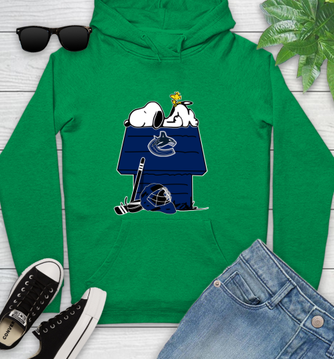 Vancouver Canucks NHL Hockey Snoopy Woodstock The Peanuts Movie Youth Hoodie 7