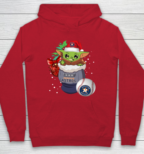 Houston Astros Christmas Baby Yoda Star Wars Funny Happy MLB Hoodie 10