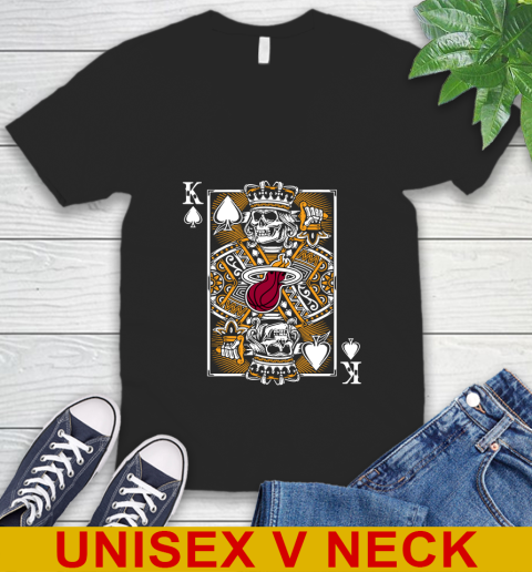Miami Heat NBA Basketball The King Of Spades Death Cards Shirt V-Neck T-Shirt
