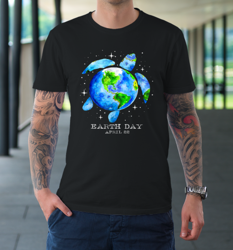 Earth Day Shirt Restore Earth Sea Turtle Art Save the Planet T-Shirt