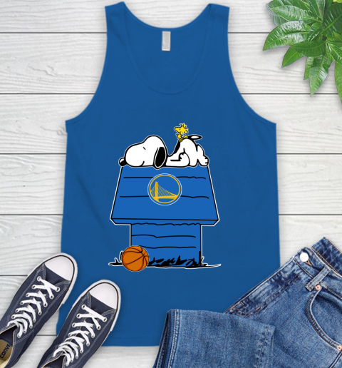 Golden State Warriors NBA Basketball Snoopy Woodstock The Peanuts Movie Tank Top 5