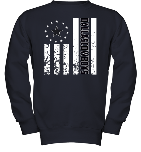 NFL Dallas Cowboys American Flag Youth Sweatshirt - Rookbrand