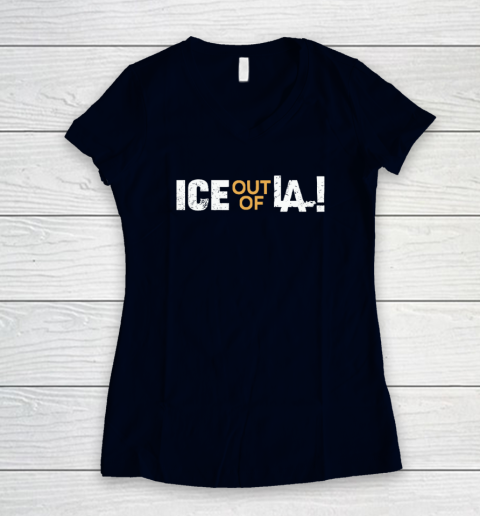 ICE Out Of LA Women's V-Neck T-Shirt 2