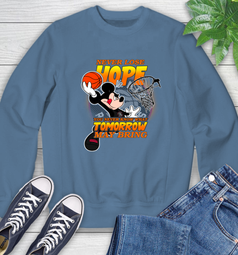 Toronto Raptors NBA Basketball Mickey Disney Never Lose Hope Sweatshirt 8