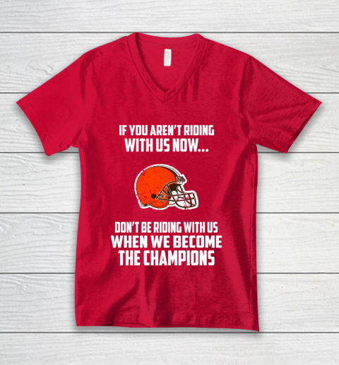 NFL Cleveland Browns Football We Become The Champions V-Neck T-Shirt 6