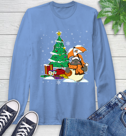 New York Knicks NBA Basketball Cute Tonari No Totoro Christmas Sports Long Sleeve T-Shirt 12
