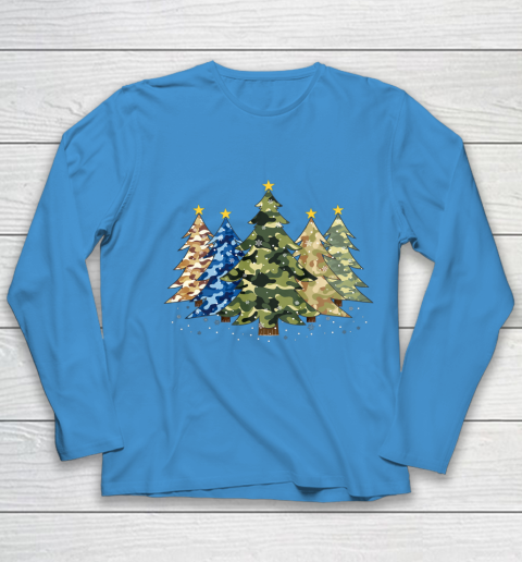 Camo Print Christmas Trees with Camouflage Print Xmas Youth Long Sleeve 5