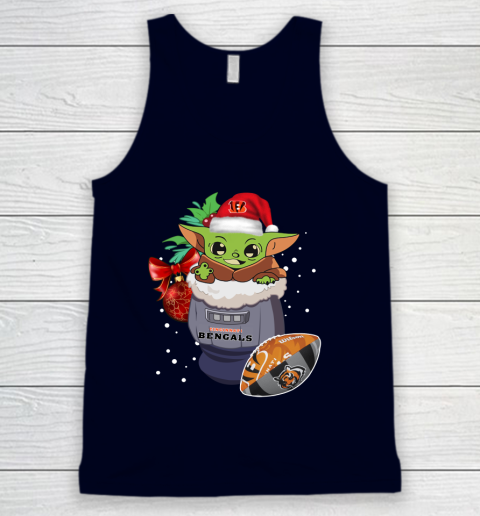 Cincinnati Bengals Christmas Baby Yoda Star Wars Funny Happy NFL Tank Top 3