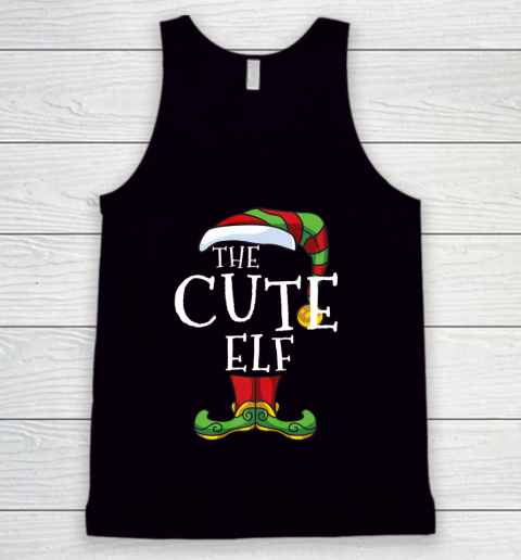 Cute Elf Family Matching Christmas Group Funny Gift Pajama Tank Top