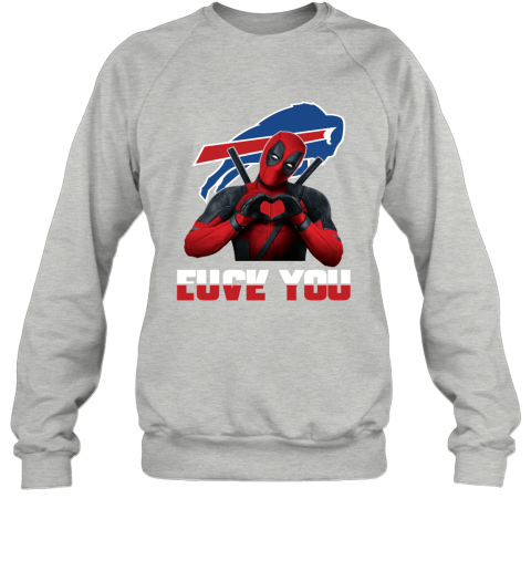 NFL Buffalo Bills Deadpool Love You Fuck You Football Sports tONGlIXW61J sweatshirt 35 95 151514 front sport grey
