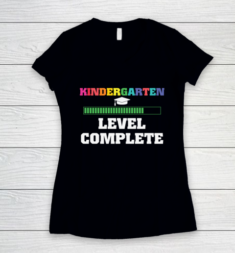 Back To School Shirt Kindergarten level complete Women's V-Neck T-Shirt