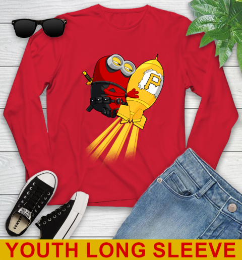 MLB Baseball Pittsburgh Pirates Deadpool Minion Marvel Shirt Youth Long Sleeve 11