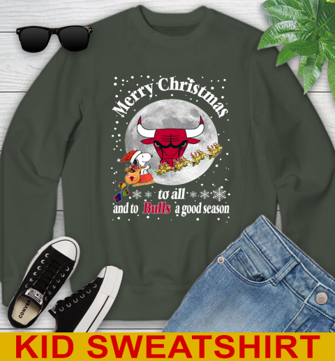 Chicago Bulls Merry Christmas To All And To Bulls A Good Season NBA Basketball Sports Youth Sweatshirt 8