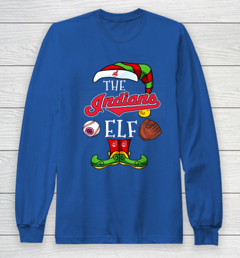 Cleveland Indians Christmas ELF Funny MLB Long Sleeve T Shirt