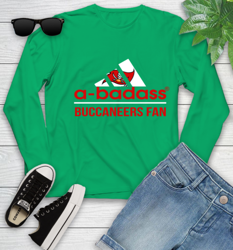 NFL A Badass Tampa Bay Buccaneers Fan Adidas Football Sports Youth Long Sleeve 7