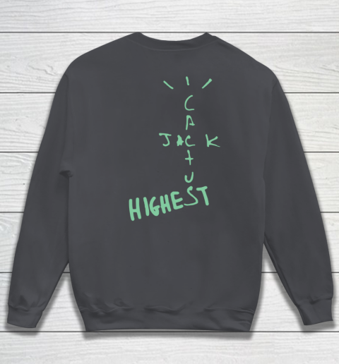 Travis Scott Jordan Cactus Jack Highest Olive Front And Back Sweatshirt 12