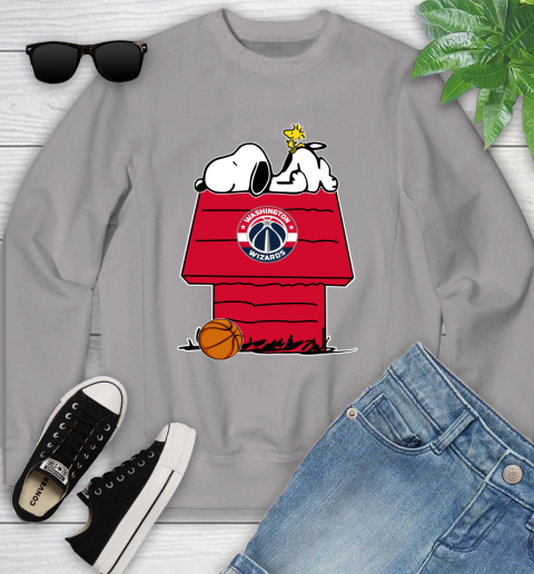 Washington Wizards NBA Basketball Snoopy Woodstock The Peanuts Movie Youth Sweatshirt 4