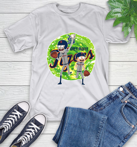 MLB Detroit Tigers Rick And Morty Baseball Sports T-Shirt 12