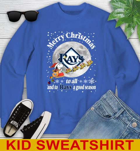 Tampa Bay Rays Merry Christmas To All And To Rays A Good Season MLB Baseball Sports Youth Sweatshirt 6