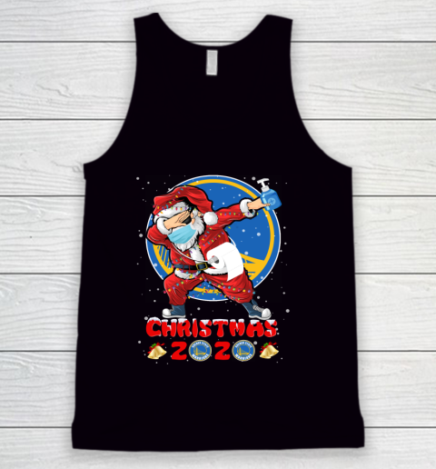 Golden State Warriors Funny Santa Claus Dabbing Christmas 2020 NBA Tank Top