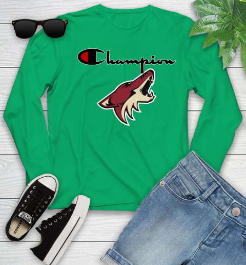 NHL Hockey Arizona Coyotes Champion Shirt Youth Long Sleeve 4
